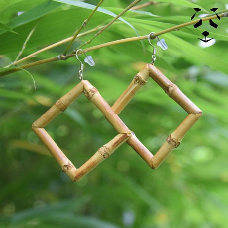 boucles d'oreille en bambou